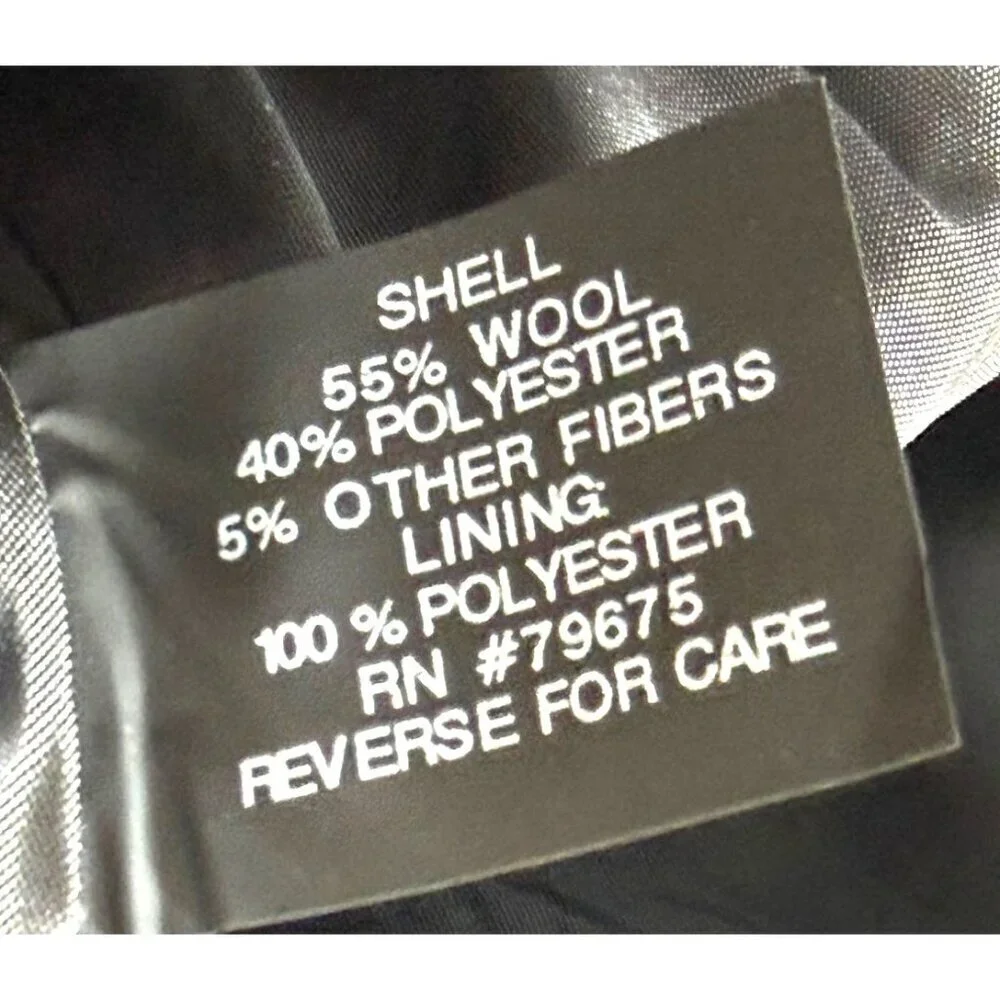 Michael Kors Womens Black Full Zip Belted Wool Blend Mid Legnth Coat Sz M New
